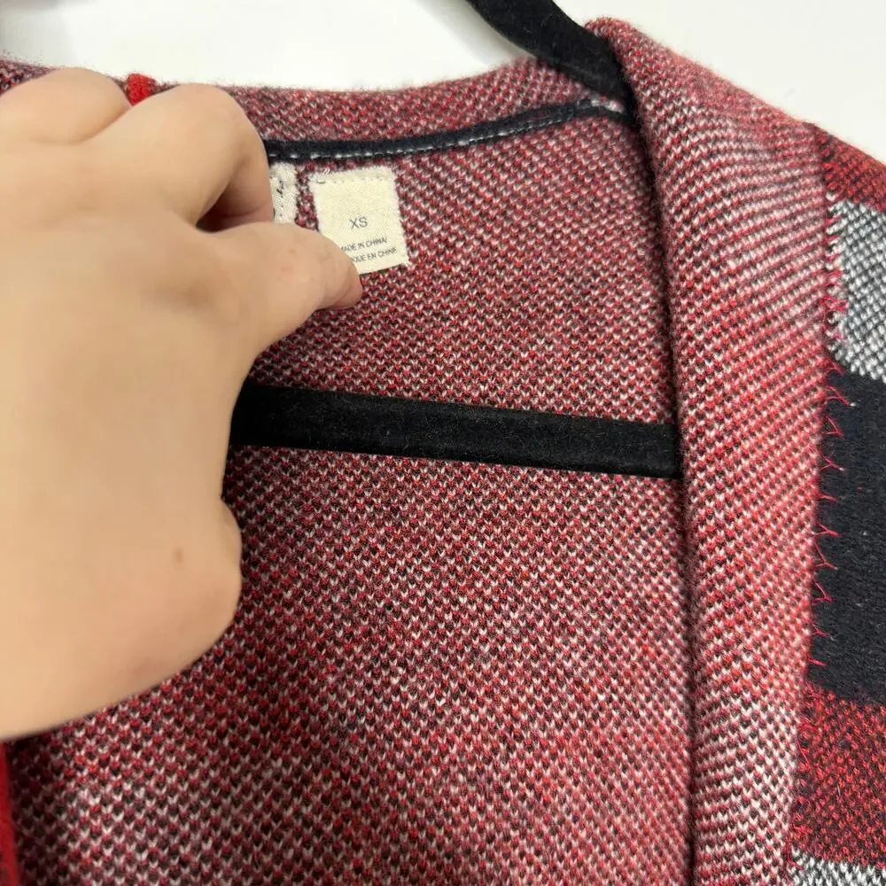 Field Flower Cressida Wool Plaid Coat Sweater XS